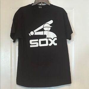 Chicago White Sox Tee LG Black Cooperstown Collection  Men's Casual Cotton Shirt